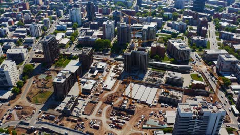 urban development project with construction site