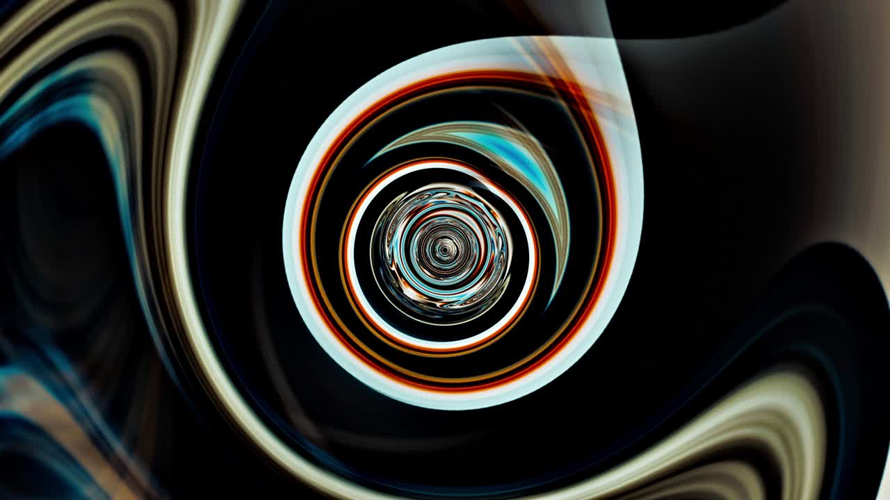 vj bucle sin fin hipnótico ciber túnel multicolor. animación de bucle 4k 3d de túnel digital estilo vintage futurista de fondo clip audiovisual de dj. patrón geométrico fractal de alta tecnología futurista.