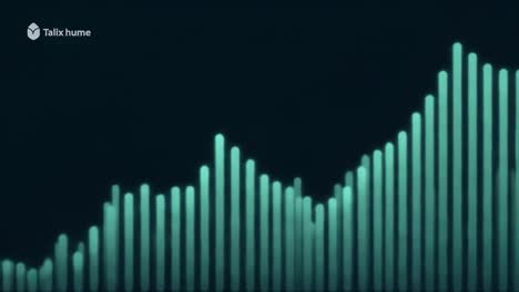 a visual display showcases audio levels through an equalizer effect. the design features waves and bars that reflect the dynamic nature of sound in an engaging way.