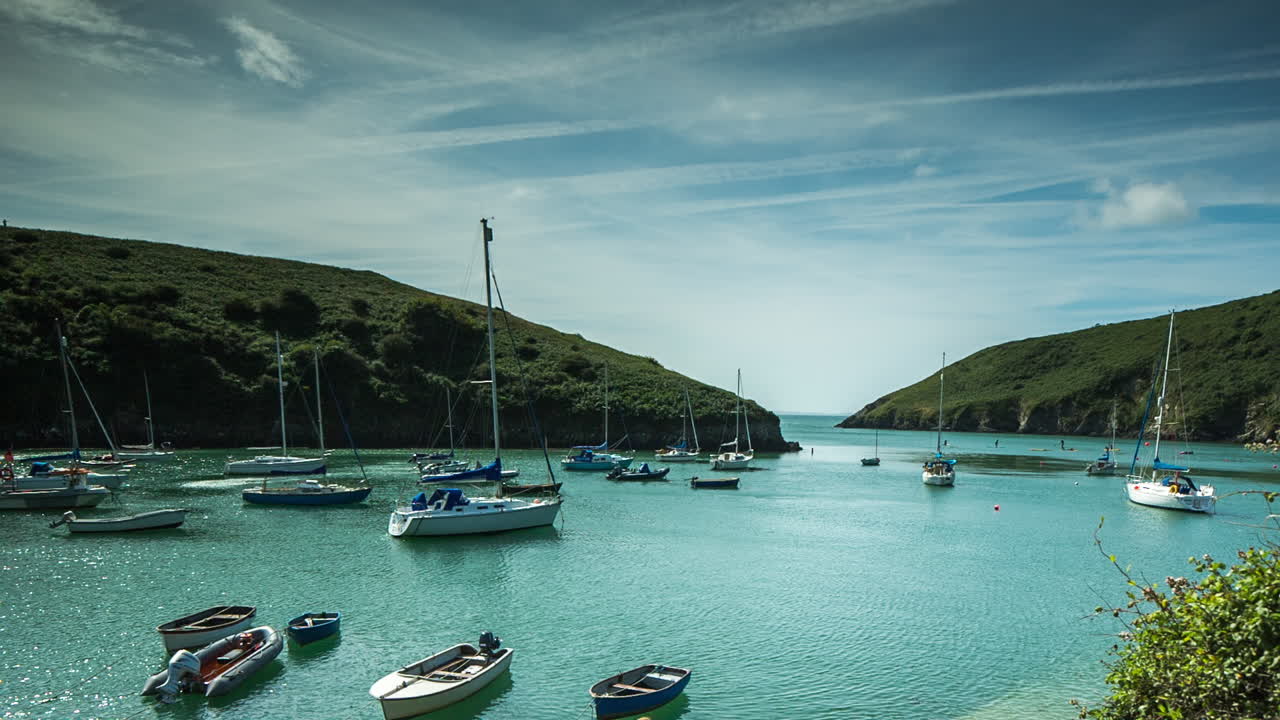 Premium stock video - Solva boats 03