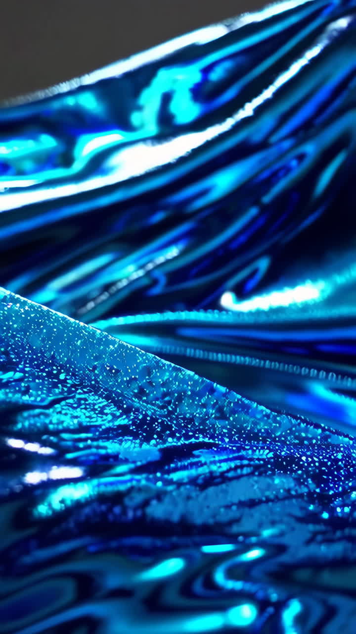 Blue Iridescent Fabric Drape