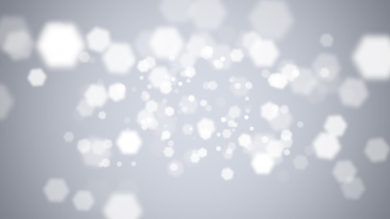 bokeh blanco y plateado de mosca con partículas en un fondo brillante