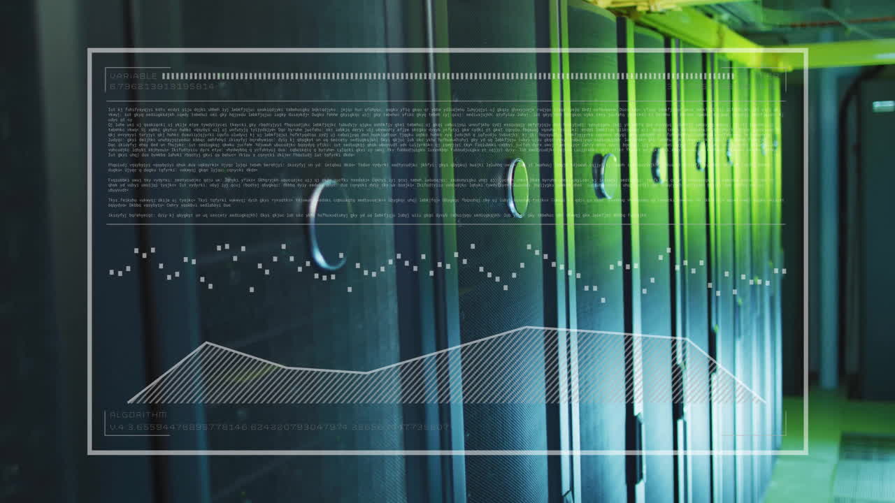 Animation of digital data processing over computer servers