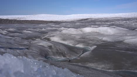 a small stream of melt water from the inland ice on greenland