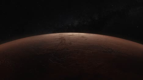 el planeta marte en el espacio