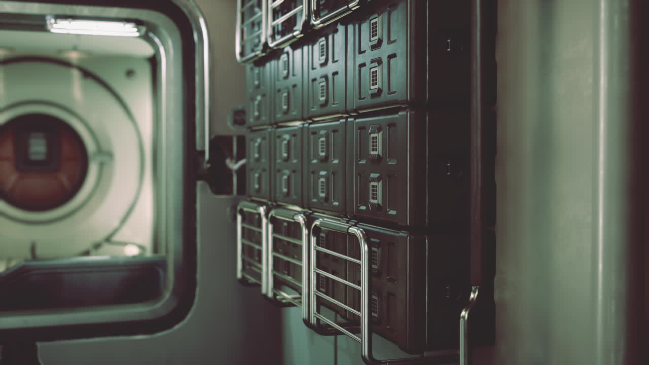 미래의 국제 우주 정거장의 인테리어