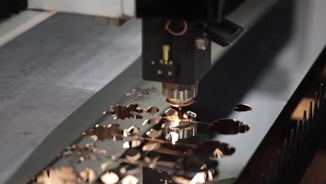 cnc laser cutting of metal, modern industrial technology.