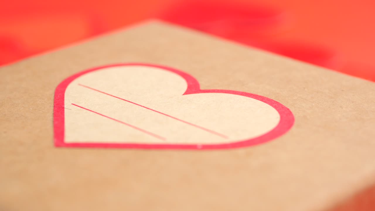 Gift Box with Heart-Shaped Decoration
