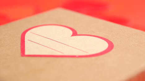 gift box with heart-shaped decoration
