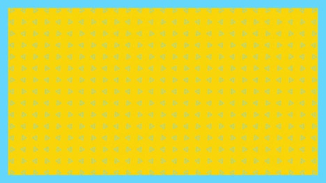 animación de manchas turquesas sobre fondo amarillo