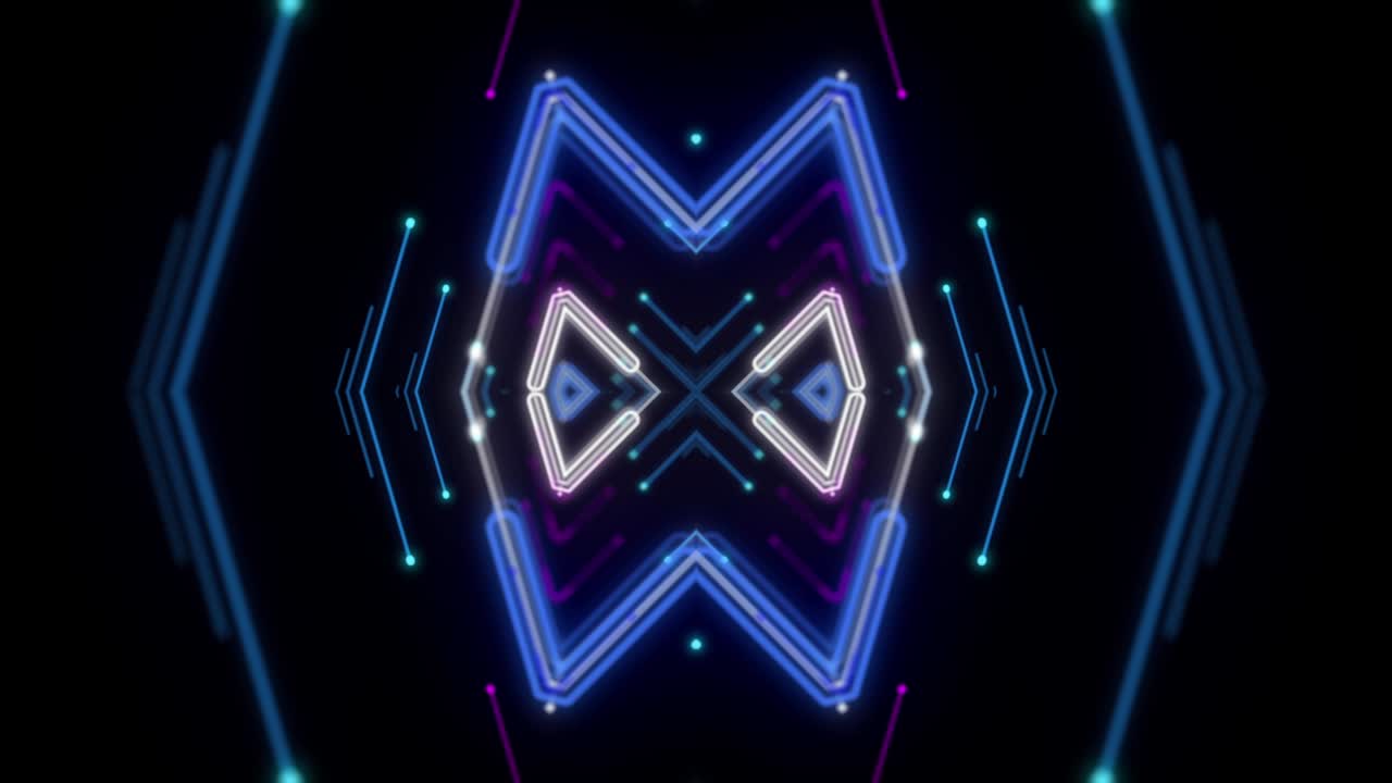 Psychedelic Pulsing Kaleidoscope Angular Abstract Background