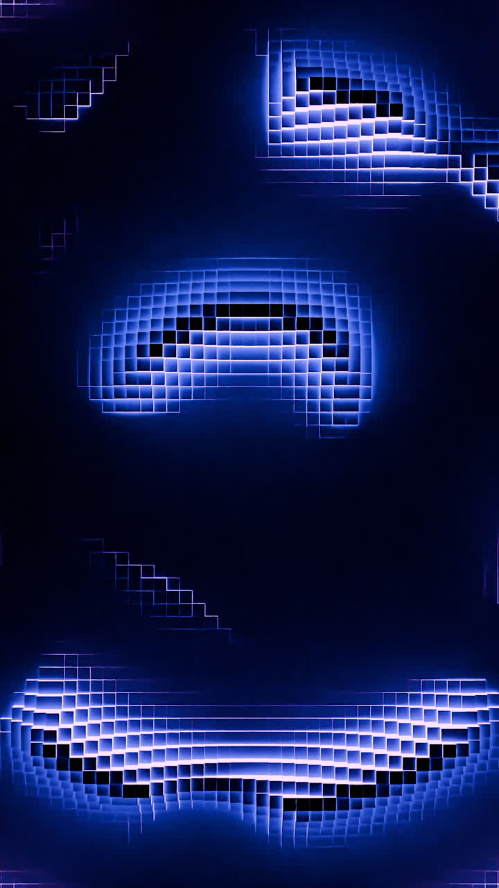 Abstract Geometric Blue Grid Design