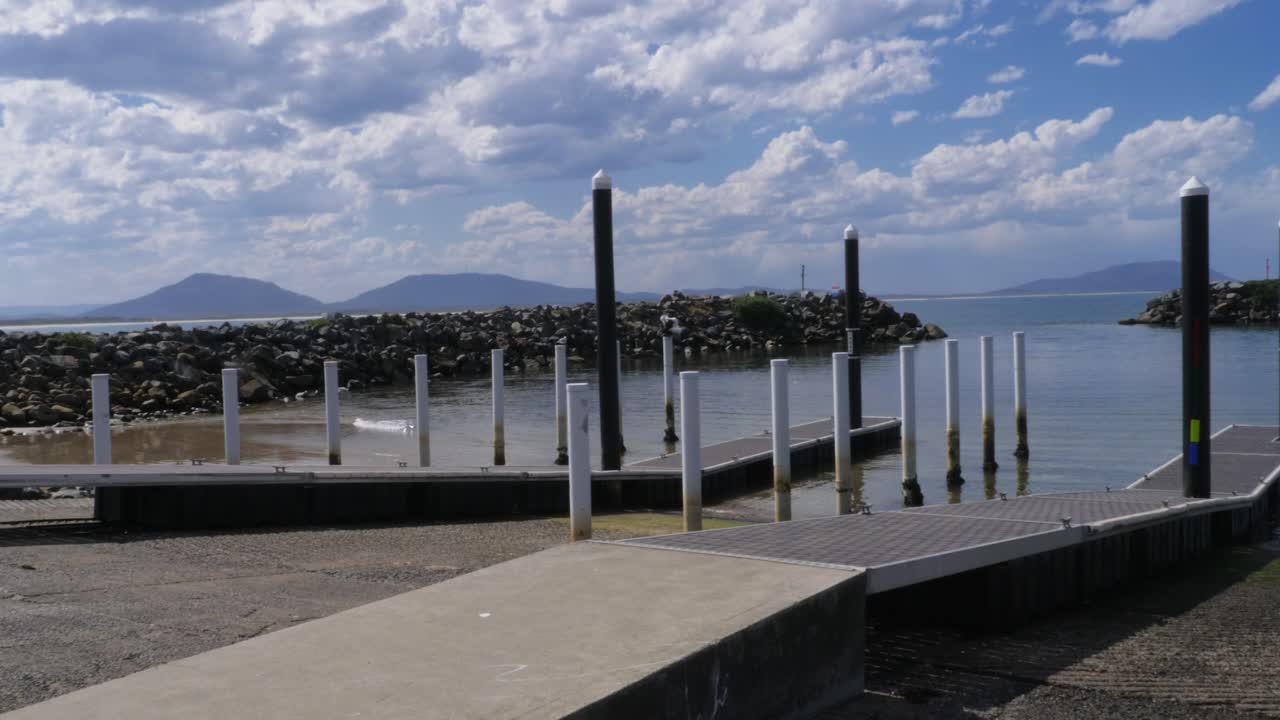 Panoramic View Of Crowdy Head Boat Harbour With Boat Ramp In NSW, Australia. - wide shot