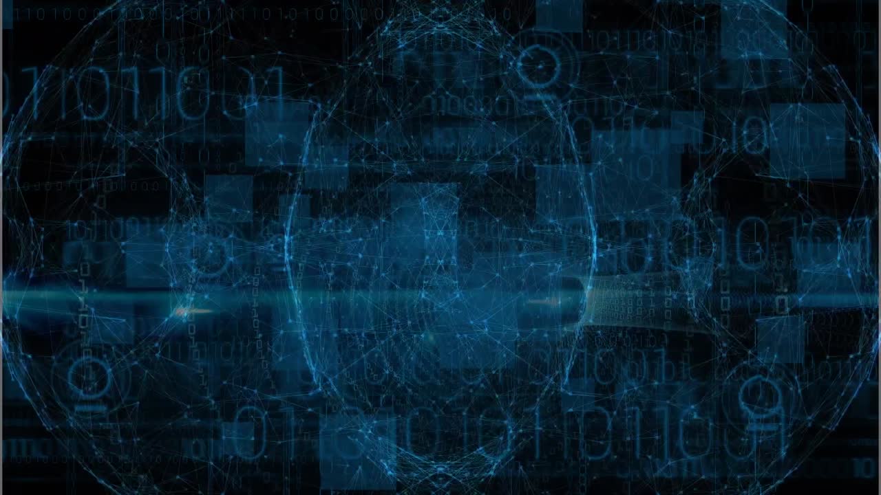 Animation of network of connections over data processing