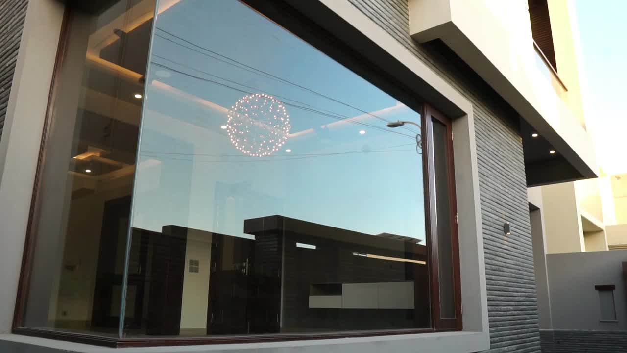 Large Window On Modern House In Pakistan
