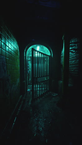 dark alley with gate