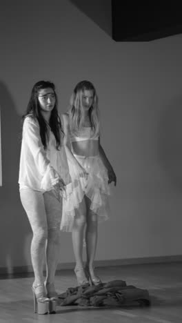 black and white dance performance