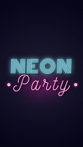 diseño gráfico de fiestas de neón