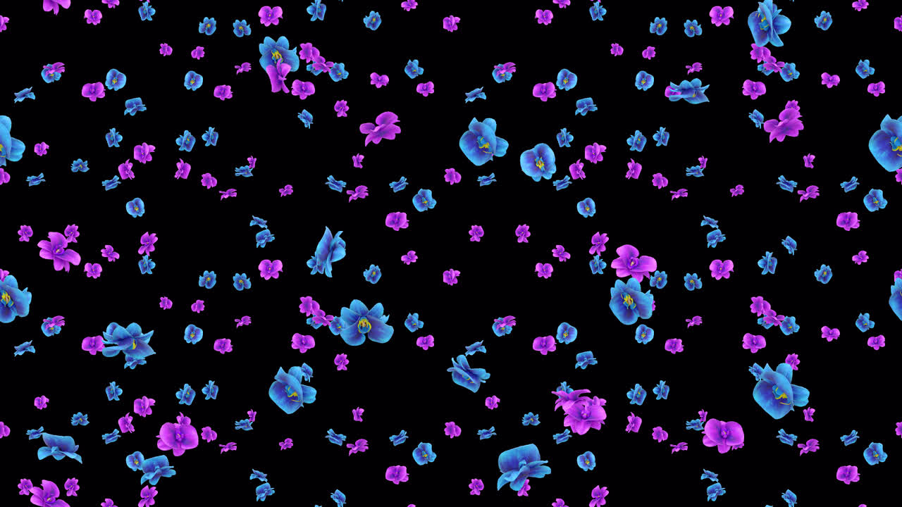 flores orquídeas exóticas jungla bucle azulejos cayendo con alfa