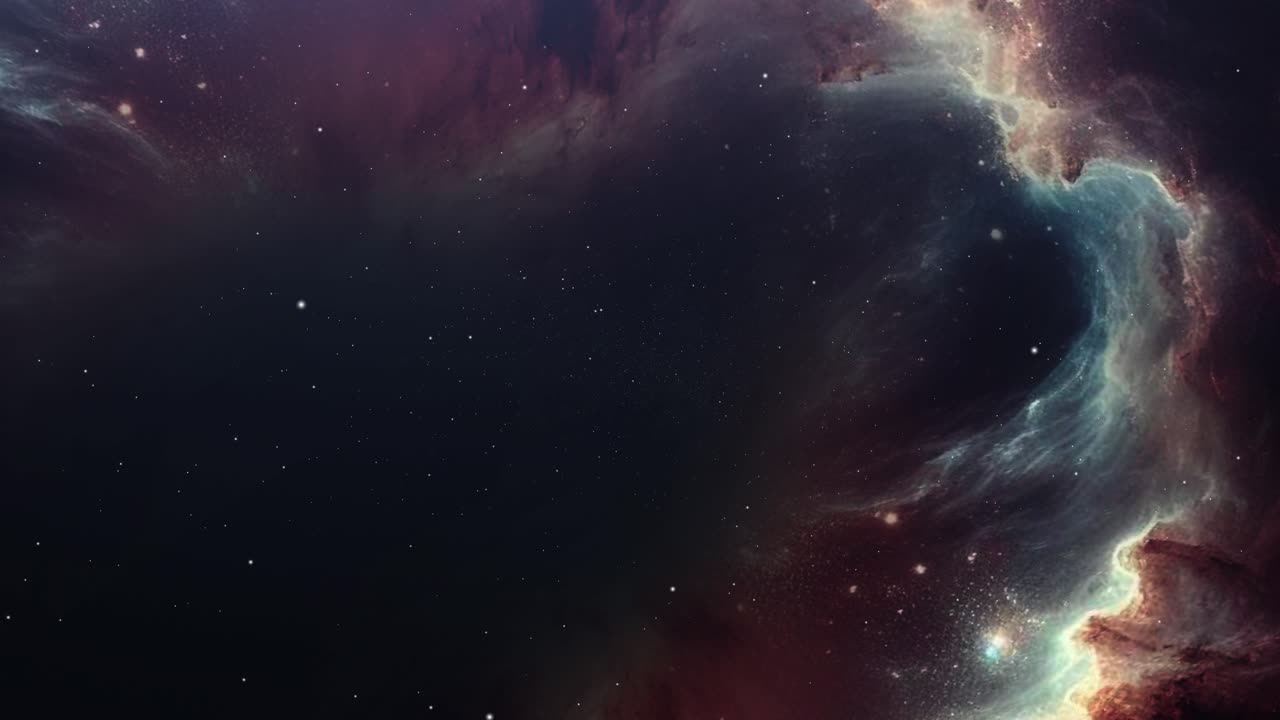 nebulosa y estrellas en el espacio oscuro 4k