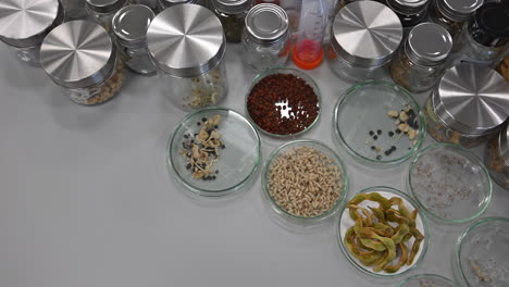 various plants and seeds are preserved inside the plant preservation centre in the uae