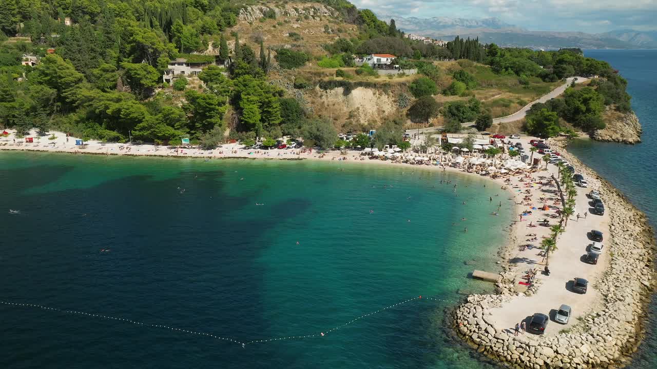 Kasjuni beach from above in Split, Croatia
