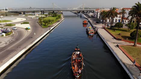 canal central de aveiro y alrededores, portugal