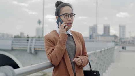 businesswoman on a phone call