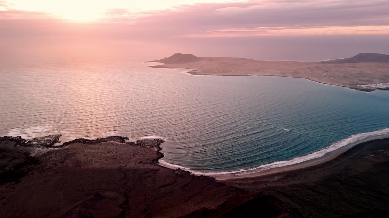 Breathtaking aerial drone footage captured at sunset from El Mirador ...