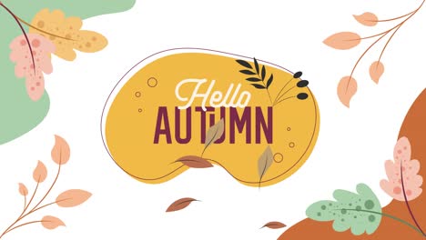 hello autumn season animation perfect for intros