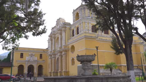 sideview of la merced church in antigua guatemala