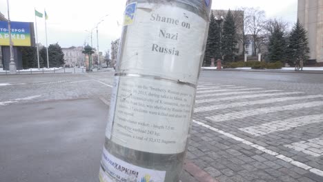 anti-war protest in ukraine: shame on nazi russia