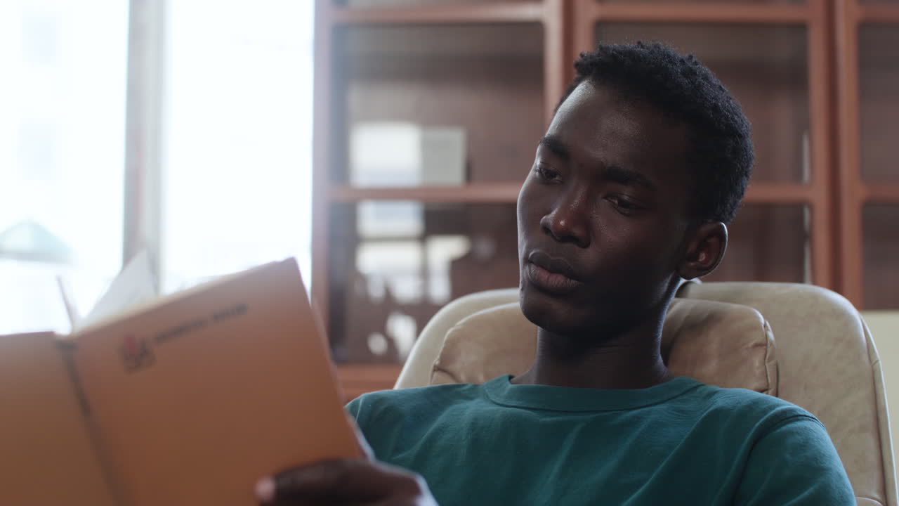 Close up view of african american man