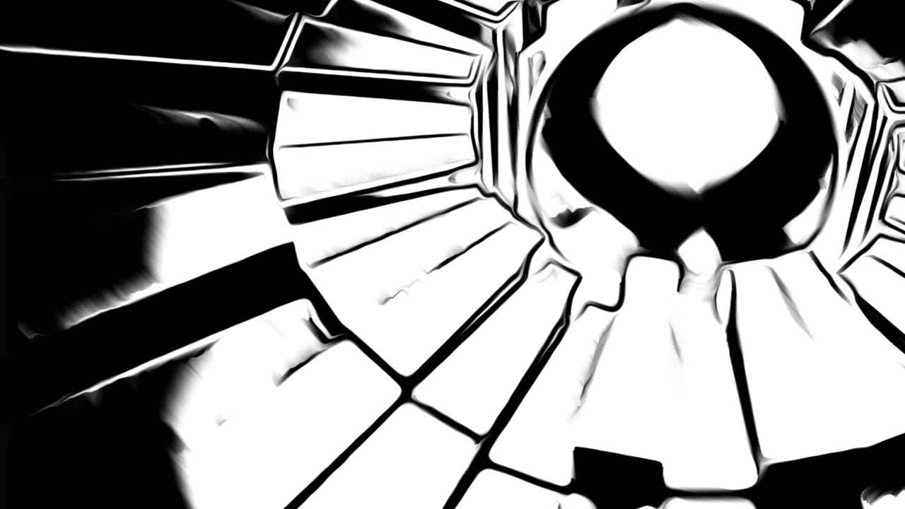 Abstract Black and White Geometric Design