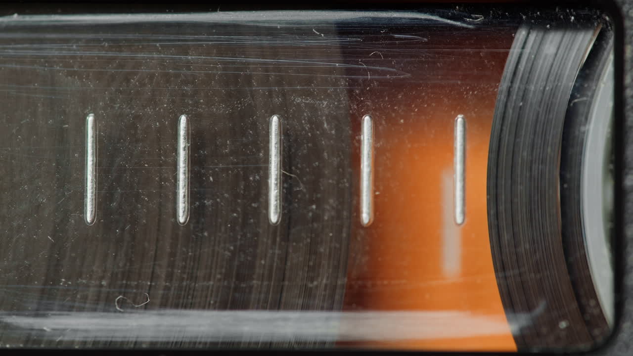 Close-up of a Vintage Video Cassette