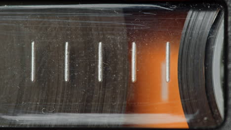 close-up of a vintage video cassette