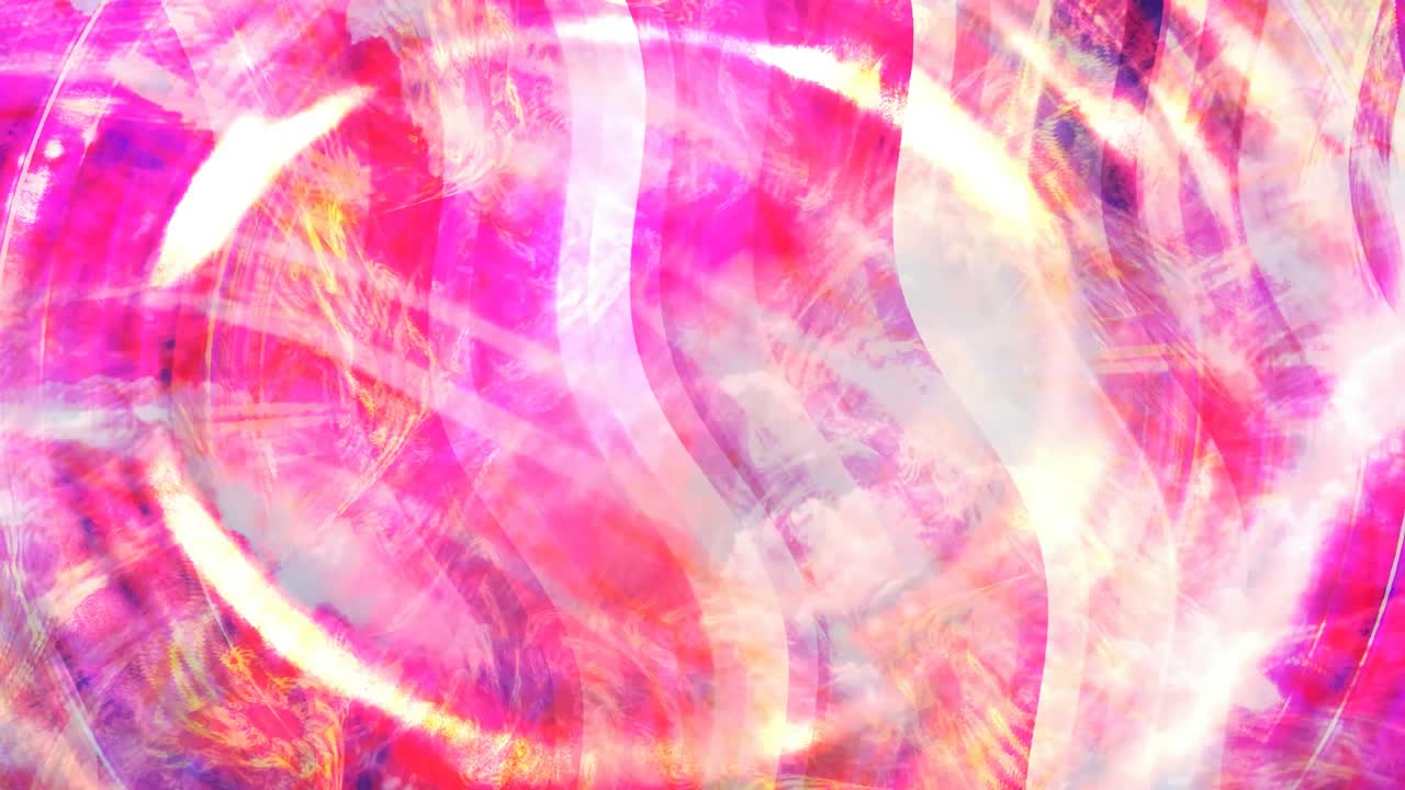 추상적인 분홍색 파동과 회전하는 광선 - 4k 원활한 루프 모션 배경 애니메이션