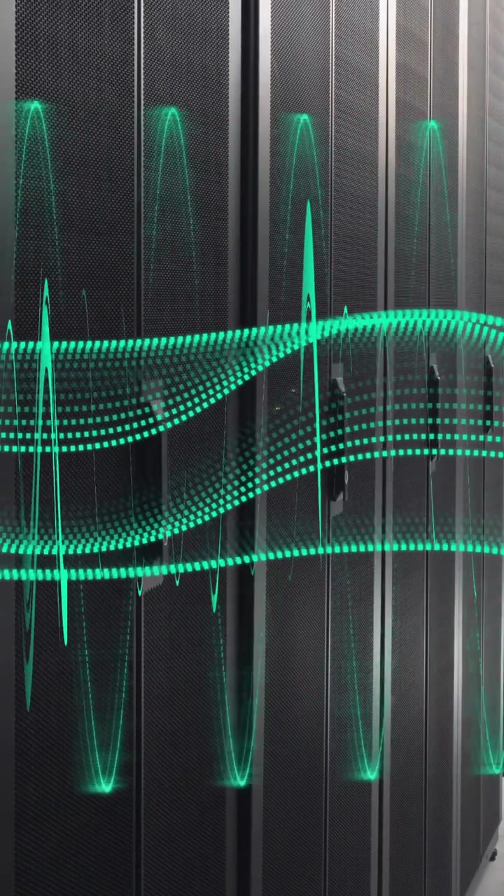 Animation of digital data processing over computer servers