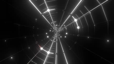 abstrakter futuristischer tunnel mit leuchtenden linien
