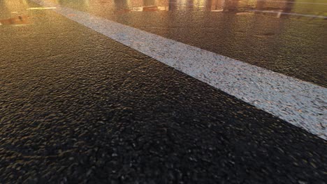 3d lluvia fuerte golpeando la carretera por la noche - 4k partículas de lluvia realistas (loopable) - día lluvioso en una calle colorida con tráfico - carretera mojada por la noite - toma de ángulo bajo en la lluvia - lluvia y reflejo en la carretera - imagen en movimiento loopable - ámsterdam países bajos