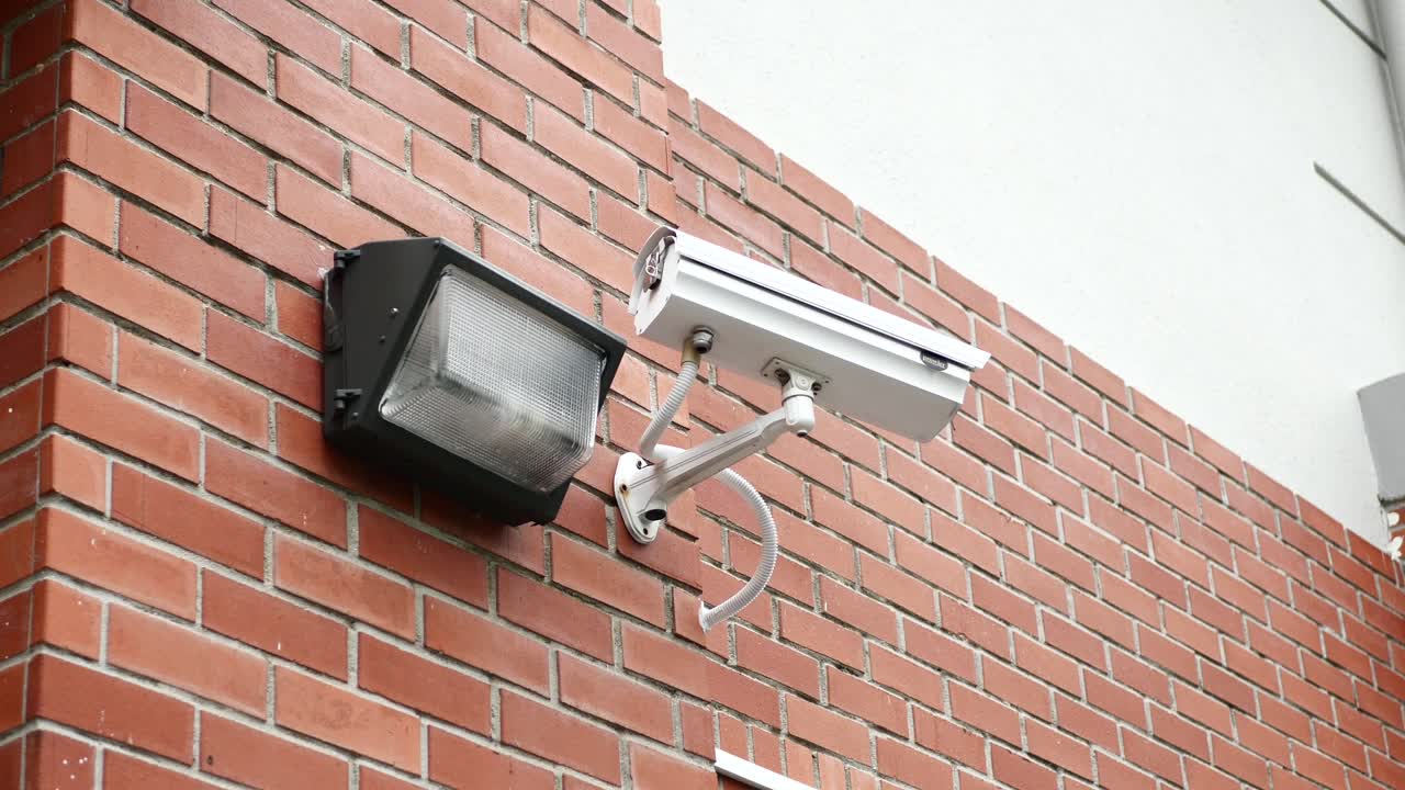 Cctv security camera operating outdoor ,