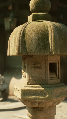 stone lantern in a japanese garden