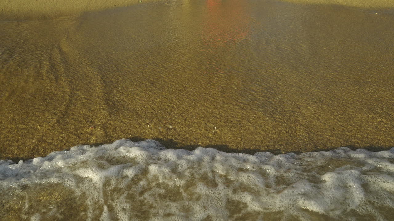 Gentle Waves on a Sandy Beach