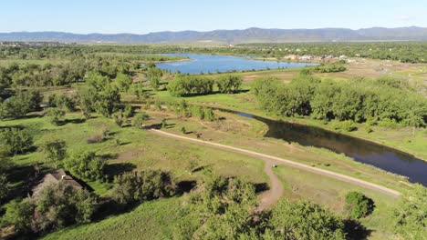 a picturesque drone pull back over a colorado park