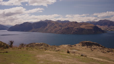 panoramic view of lake wanaka, new zealand