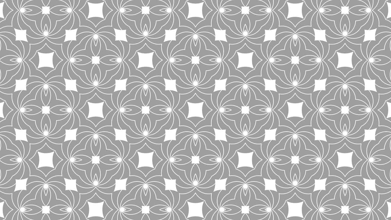 Graphic pattern in black and white with stroboscopic and hypnotic effect, while increasing in size and then reducing it.