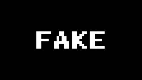 texto falso, efecto de glitch fuente pixelada interfiere con la animación, bucle. video 4k
