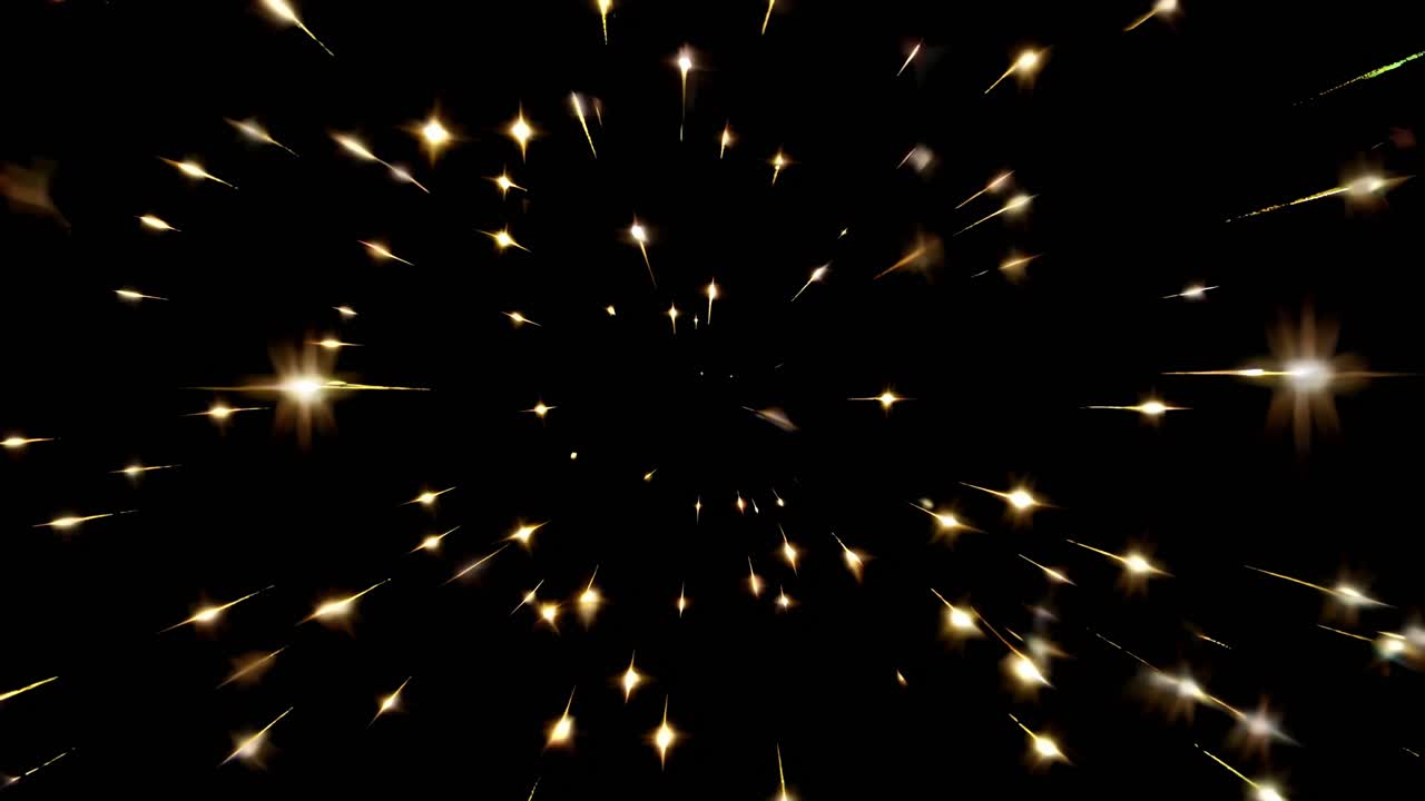 Dynamic video concept of a warp-speed effect with streaks of light against a dark background