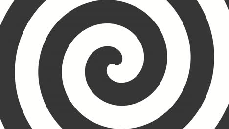 black and white rotating and looping hypnosis spiral