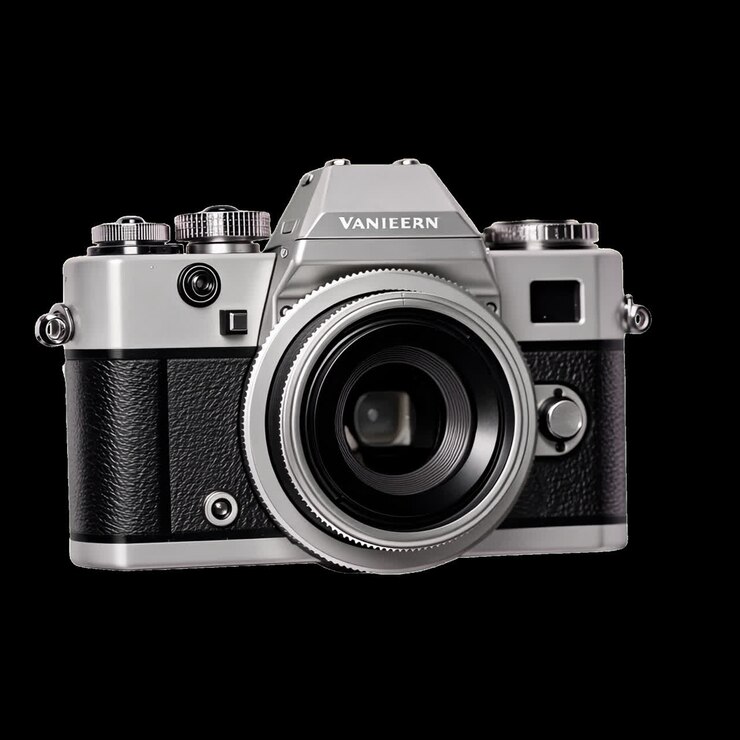 Vintage camera with retro design animation isolated asset, transparent 4K video, alpha channel